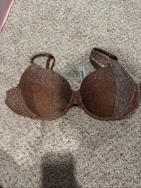 Glitter Brown Swimsuit Top